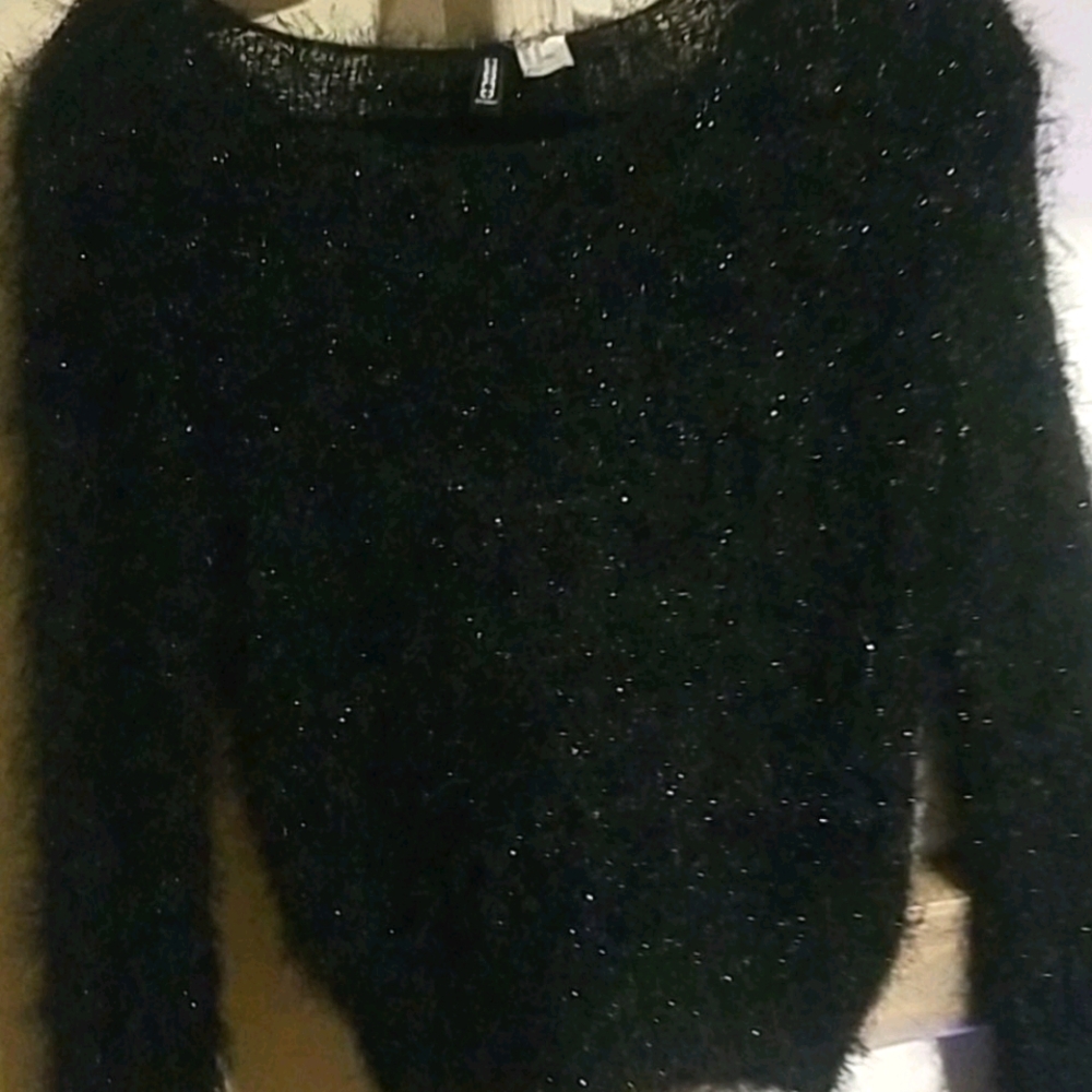 H & M Divided black with silver sweater